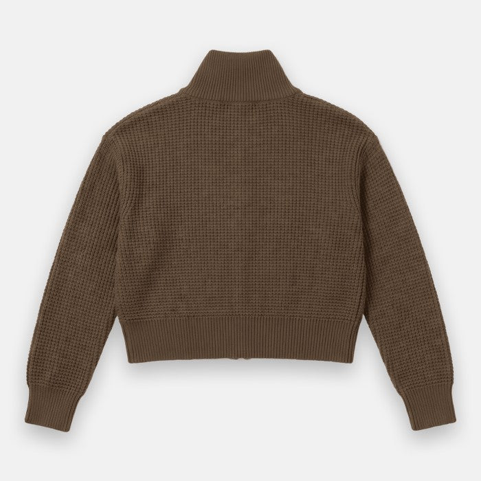 Veste Nina zippée en maille gaufrée